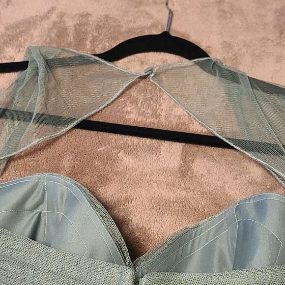 👩 ladies bridesmaids green beautiful dress - Picture 4 of 7